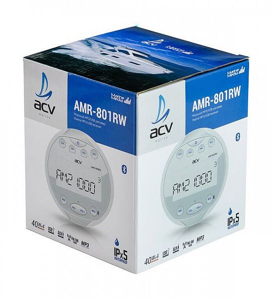 Аудиосистема ACV, белый, USB/SD/FM/AM/4*40 Вт